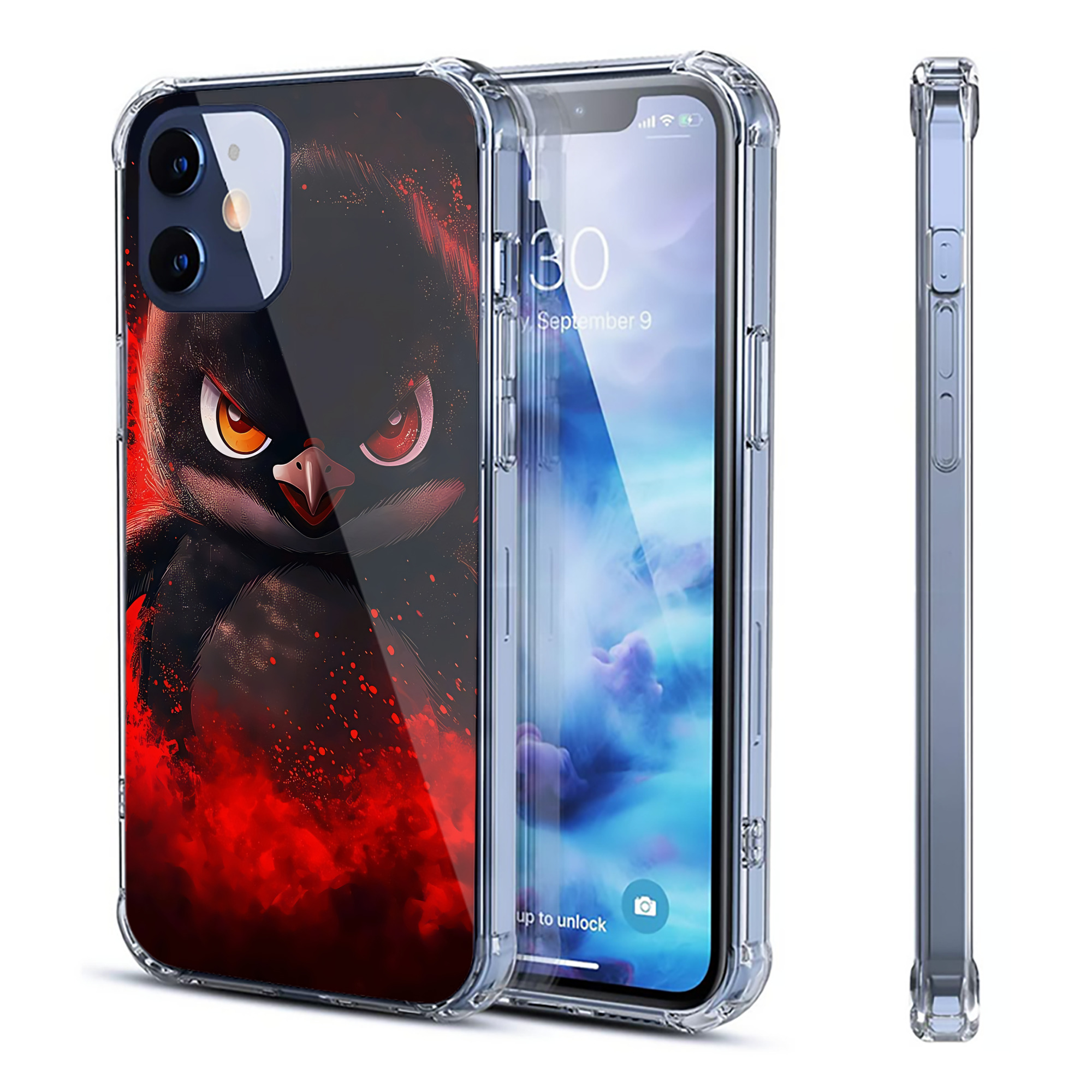 （画像用） Angry Birds アングリーバード 【iPhone 12シリーズ対応】透明スマホケース（クリアソフトケース）